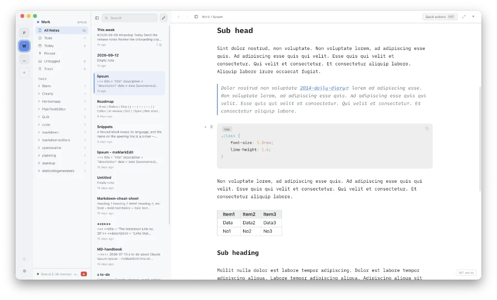 Margin is a markdown editor that puts control over the look of your notes firmly in your own hands. You won’t be wasting your time giving the app a try