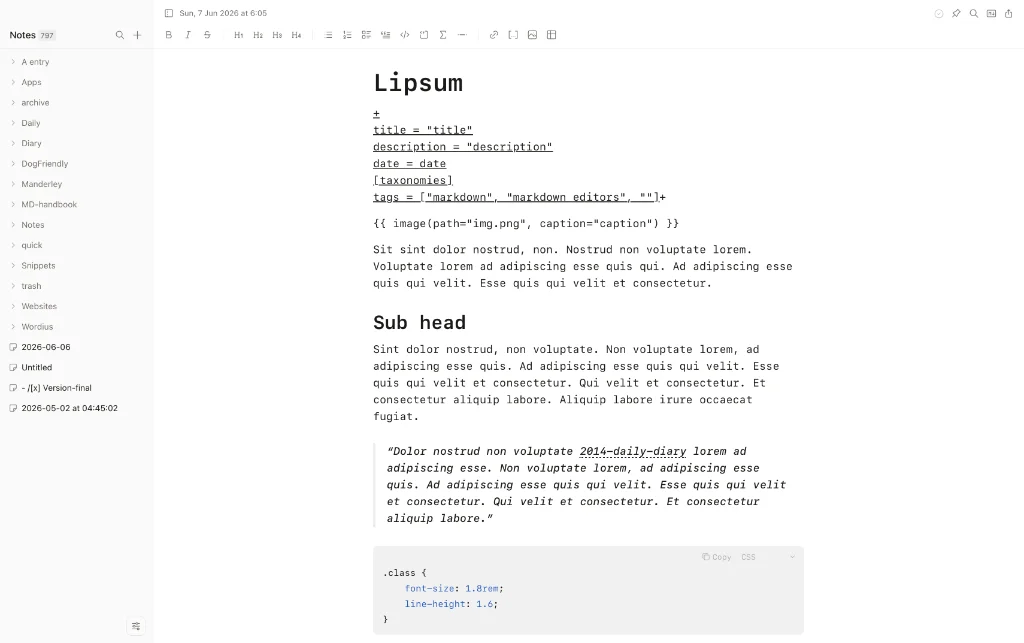 Scratch is free and open source. It does tasks, wikilinks, slash commands and, most important, works the way a markdown editor should