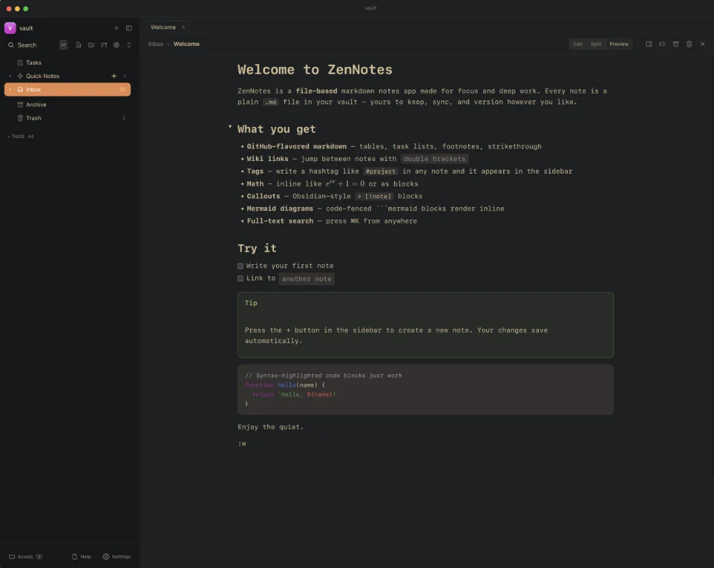 Free and open-source markdown editor ZenNotes has introduced a cloud feature